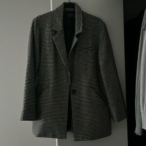 houndstooth boyfriend blazer